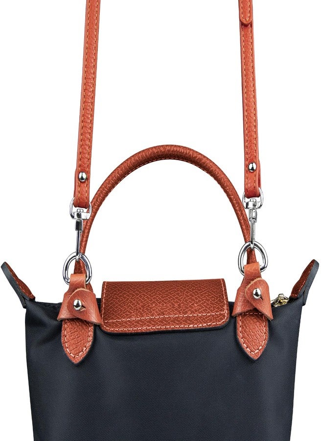 SOPROM Crossbody Strap Replacement for Longchamp Pouch with Handle Mini Bag Adjustable Conversion Kit for Long Champ(Width:9mm,Color:Orange) - Image 2